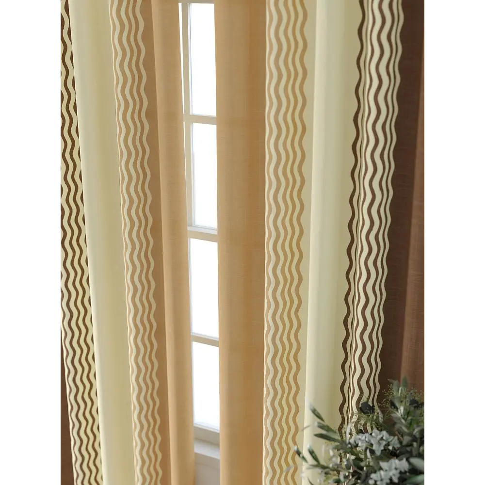 Фото 3 Комплект штор At home Базовая коллекция AT521435-240 на шторной ленте 240x150 см цвет бежевый Фото 3 Комплект штор At home Базовая коллекция AT521435-240 на шторной ленте 240x150 см цвет бежевый