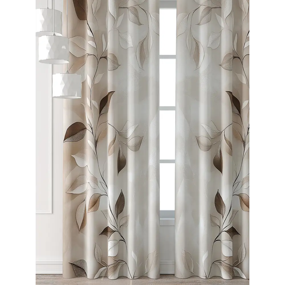 Фото 7 Комплект штор At home Базовая коллекция AT521424-240 на шторной ленте 240x150 см цвет бежевый