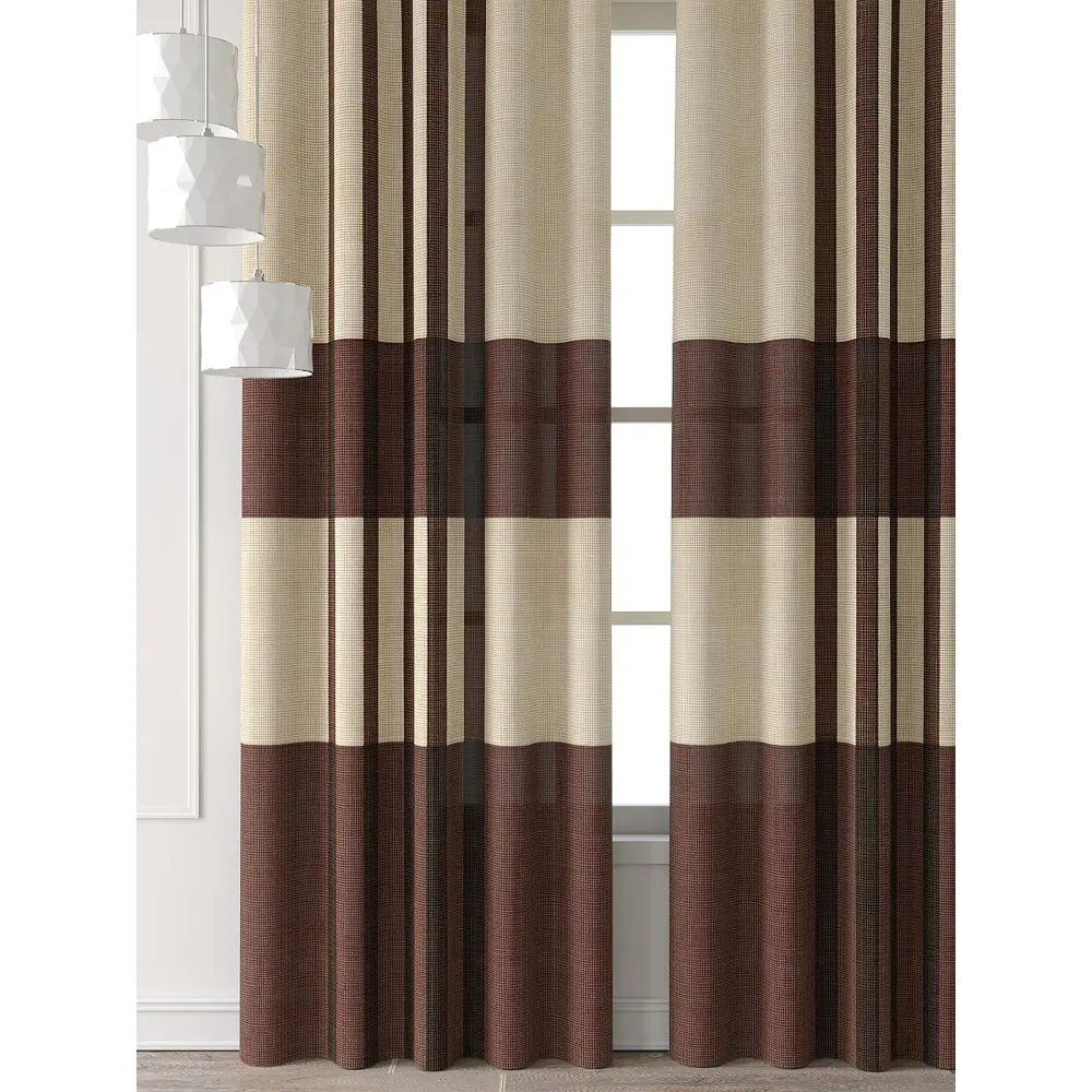 Фото 7 Комплект штор At home Базовая коллекция AT521405-240 на шторной ленте 240x150 см цвет бежевый