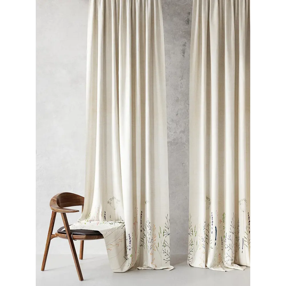 Фото 3 Комплект штор At home Базовая коллекция AT521092-240 на шторной ленте 240x150 см цвет бежевый