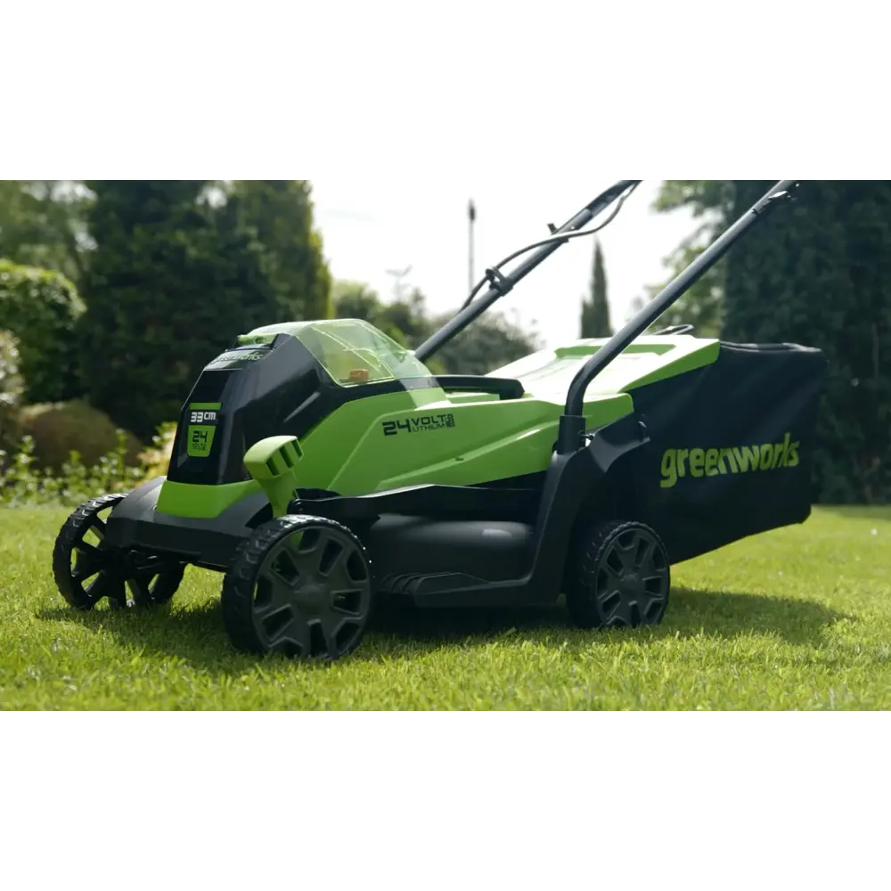 Фото 5 Газонокосилка аккумуляторная бесщёточная Greenworks Gd24lm33 нск 24 В 33 см АКБ и ЗУ не в комплекте