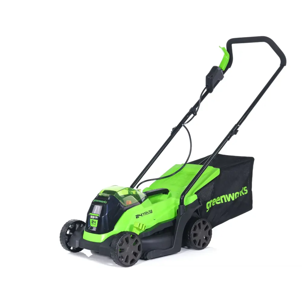 Фото Газонокосилка аккумуляторная бесщёточная Greenworks Gd24lm33 нск 24 В 33 см АКБ и ЗУ не в комплекте