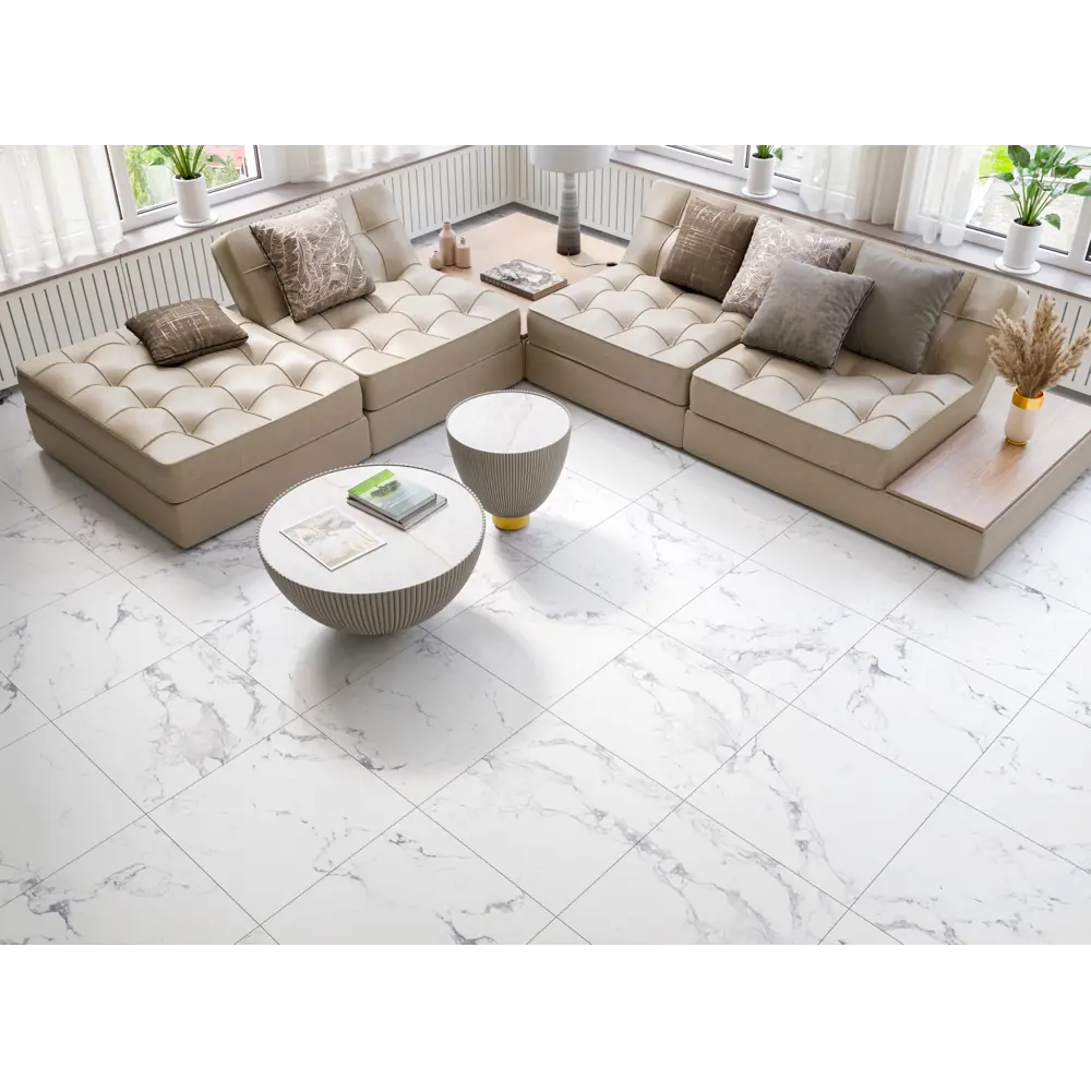 Фото 5 Глазурованный керамогранит Dako Bonomi 60x60 см 1.8 м² матовый с карвингом цвет белый Фото 5 Глазурованный керамогранит Dako Bonomi 60x60 см 1.8 м² матовый с карвингом цвет белый