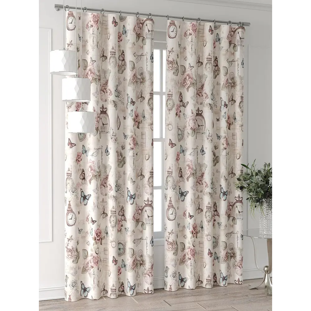 Фото 2 Комплект штор At home Базовая коллекция AT521501-250 на шторной ленте 250x150 см цвет бежевый