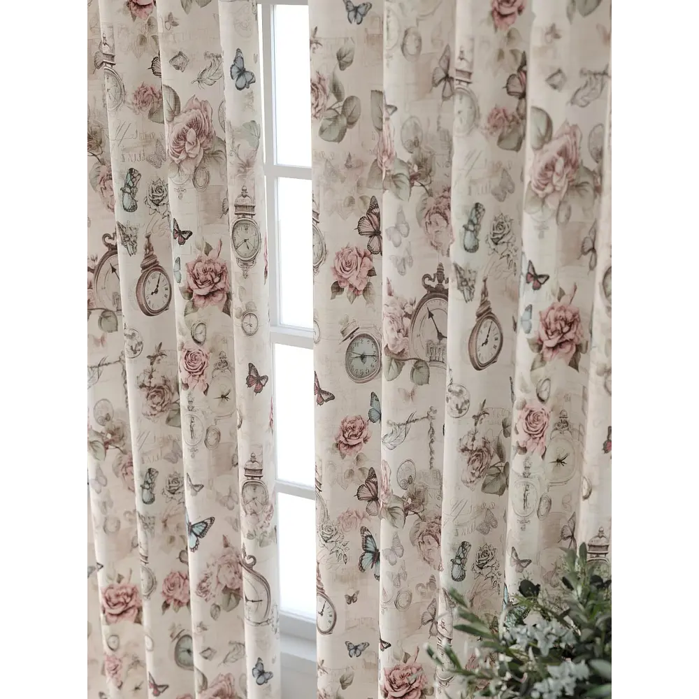 Фото Комплект штор At home Базовая коллекция AT521501-250 на шторной ленте 250x150 см цвет бежевый