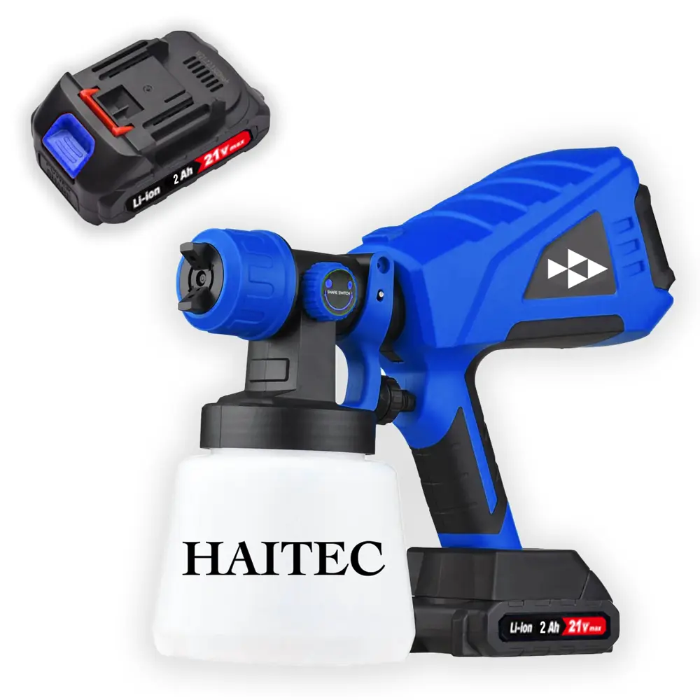 Фото 3 Краскопульт аккумуляторный Haitec HT-ASA850Li, 21 В Li-Ion 2x2 Ач, 0.8 л/мин Фото 3 Краскопульт аккумуляторный Haitec HT-ASA850Li, 21 В Li-Ion 2x2 Ач, 0.8 л/мин