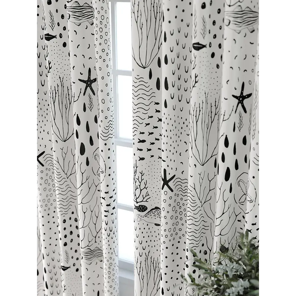 Фото 7 Комплект штор At home Базовая коллекция AT521592-250 на шторной ленте 250x150 см цвет белый