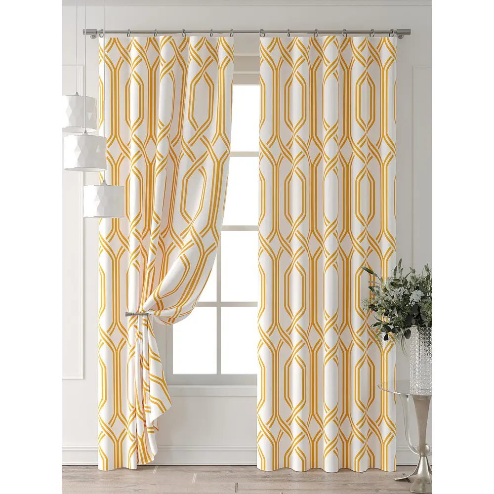 Фото 6 Комплект штор At home Базовая коллекция AT521961-260 на шторной ленте 260x150 см цвет белый Фото 6 Комплект штор At home Базовая коллекция AT521961-260 на шторной ленте 260x150 см цвет белый