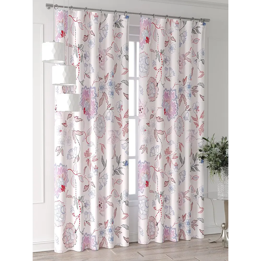 Фото Комплект штор At home Базовая коллекция AT521967-260 на шторной ленте 260x150 см цвет белый