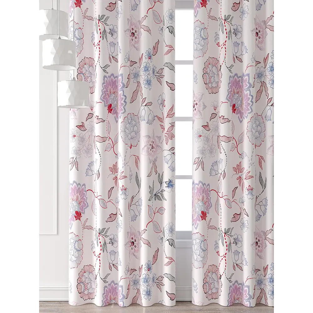 Фото 2 Комплект штор At home Базовая коллекция AT521967-260 на шторной ленте 260x150 см цвет белый