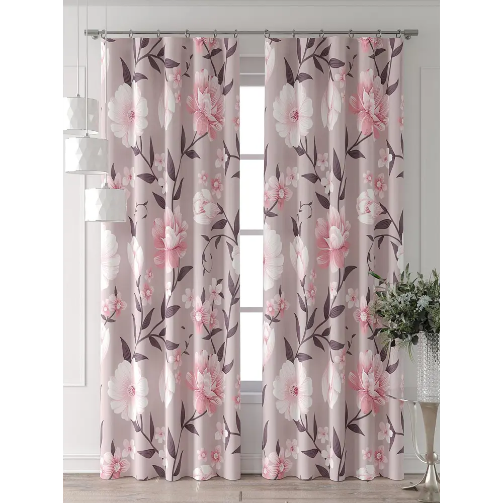 Фото 6 Комплект штор At home Базовая коллекция AT521968-260 на шторной ленте 260x150 см цвет бежевый Фото 6 Комплект штор At home Базовая коллекция AT521968-260 на шторной ленте 260x150 см цвет бежевый