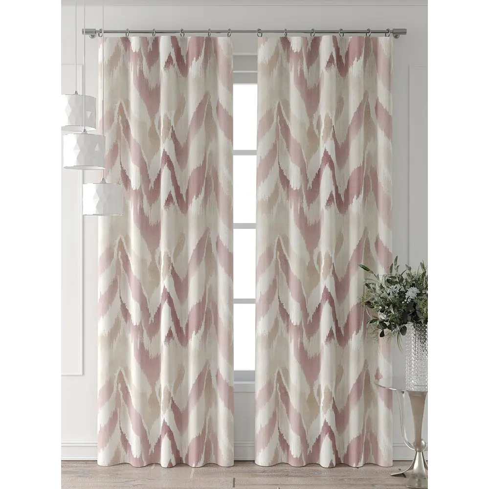 Фото 4 Комплект штор At home Базовая коллекция AT521560-260 на шторной ленте 260x150 см цвет бежевый