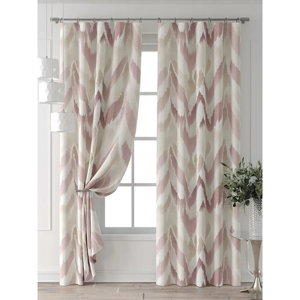 Фото 6 Комплект штор At home Базовая коллекция AT521560-260 на шторной ленте 260x150 см цвет бежевый