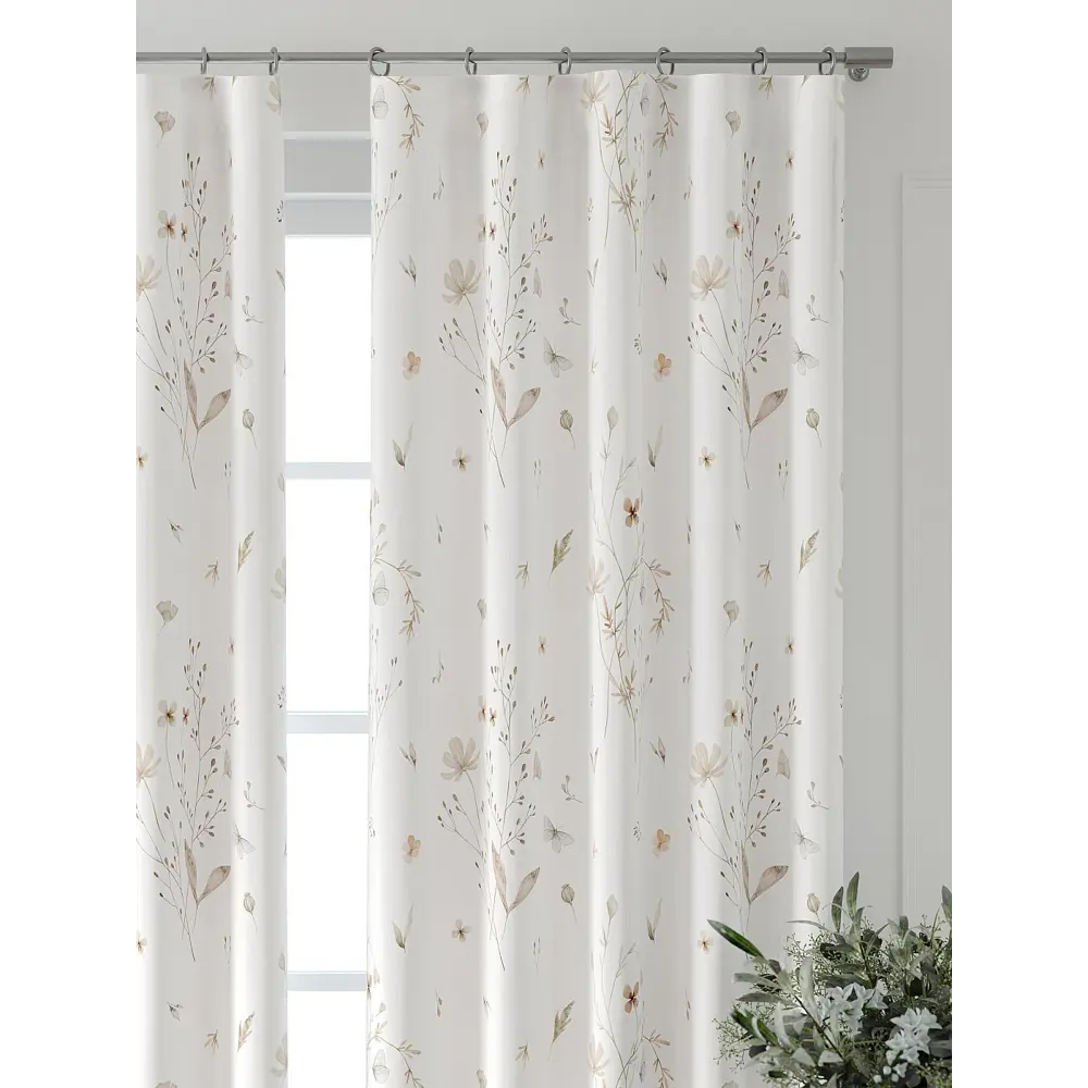 Фото 5 Комплект штор At home Базовая коллекция AT521584-260 на шторной ленте 260x150 см цвет бежевый