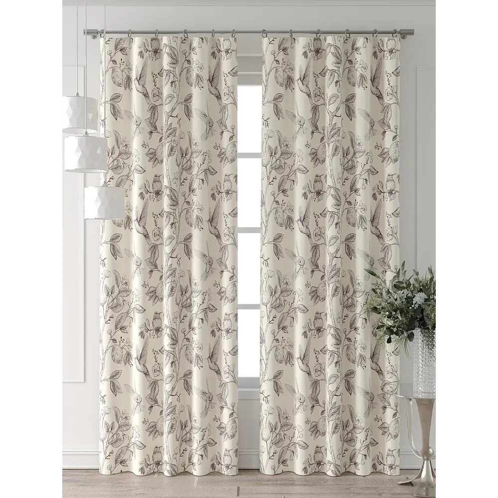 Фото 2 Комплект штор At home Базовая коллекция AT521601-260 на шторной ленте 260x150 см цвет бежевый