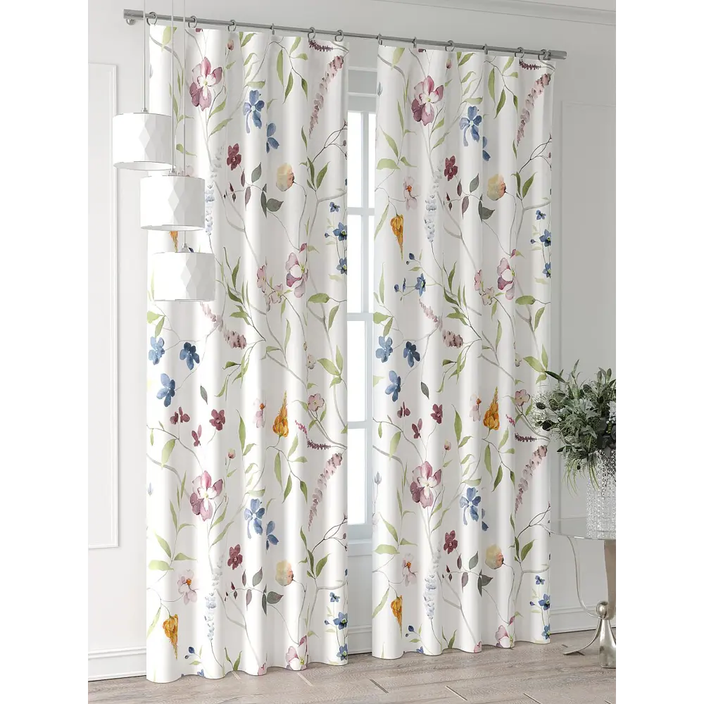 Фото 4 Комплект штор At home Базовая коллекция AT521636-260 на шторной ленте 260x150 см цвет белый