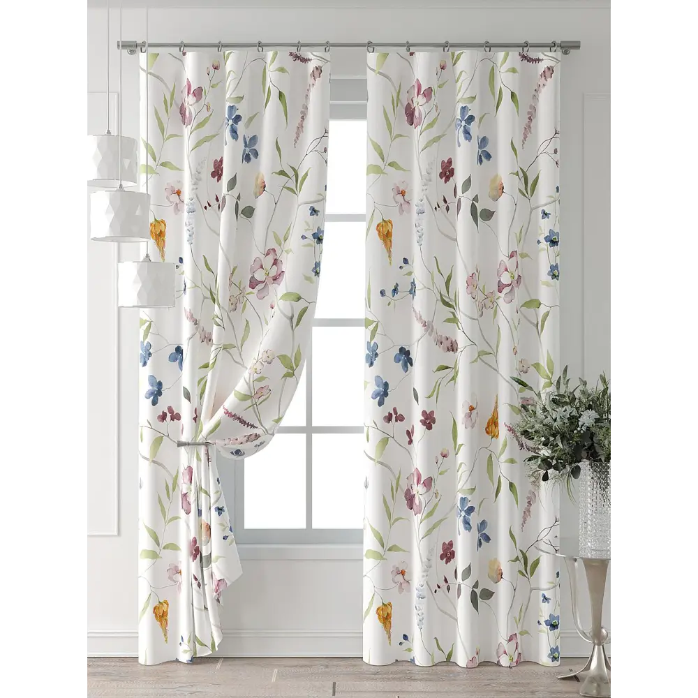 Фото 5 Комплект штор At home Базовая коллекция AT521636-260 на шторной ленте 260x150 см цвет белый