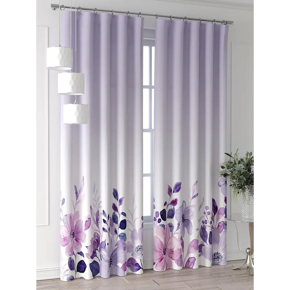 Фото 5 Комплект штор At home Базовая коллекция AT521650-260 на шторной ленте 260x150 см цвет розовый