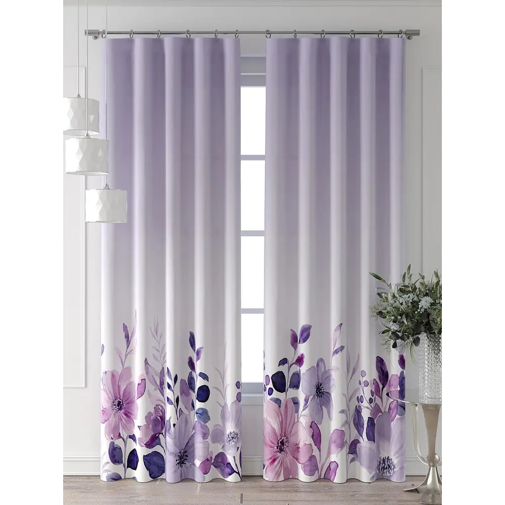 Фото 3 Комплект штор At home Базовая коллекция AT521650-260 на шторной ленте 260x150 см цвет розовый