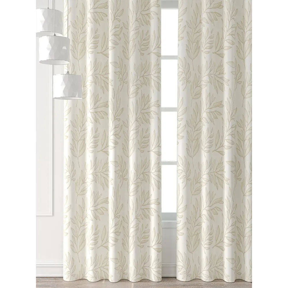 Фото 7 Комплект штор At home Базовая коллекция AT521522-260 на шторной ленте 260x150 см цвет бежевый