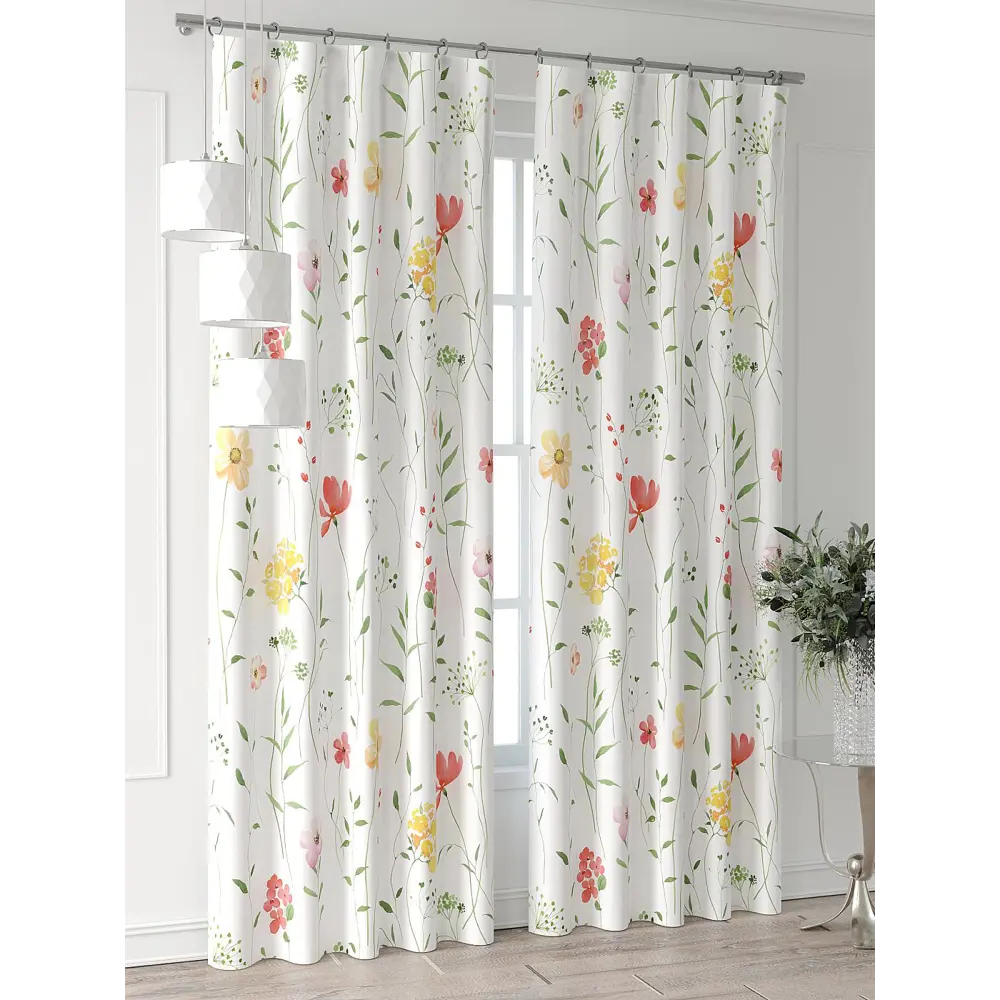 Фото 6 Комплект штор At home Базовая коллекция AT521542-260 на шторной ленте 260x150 см цвет белый