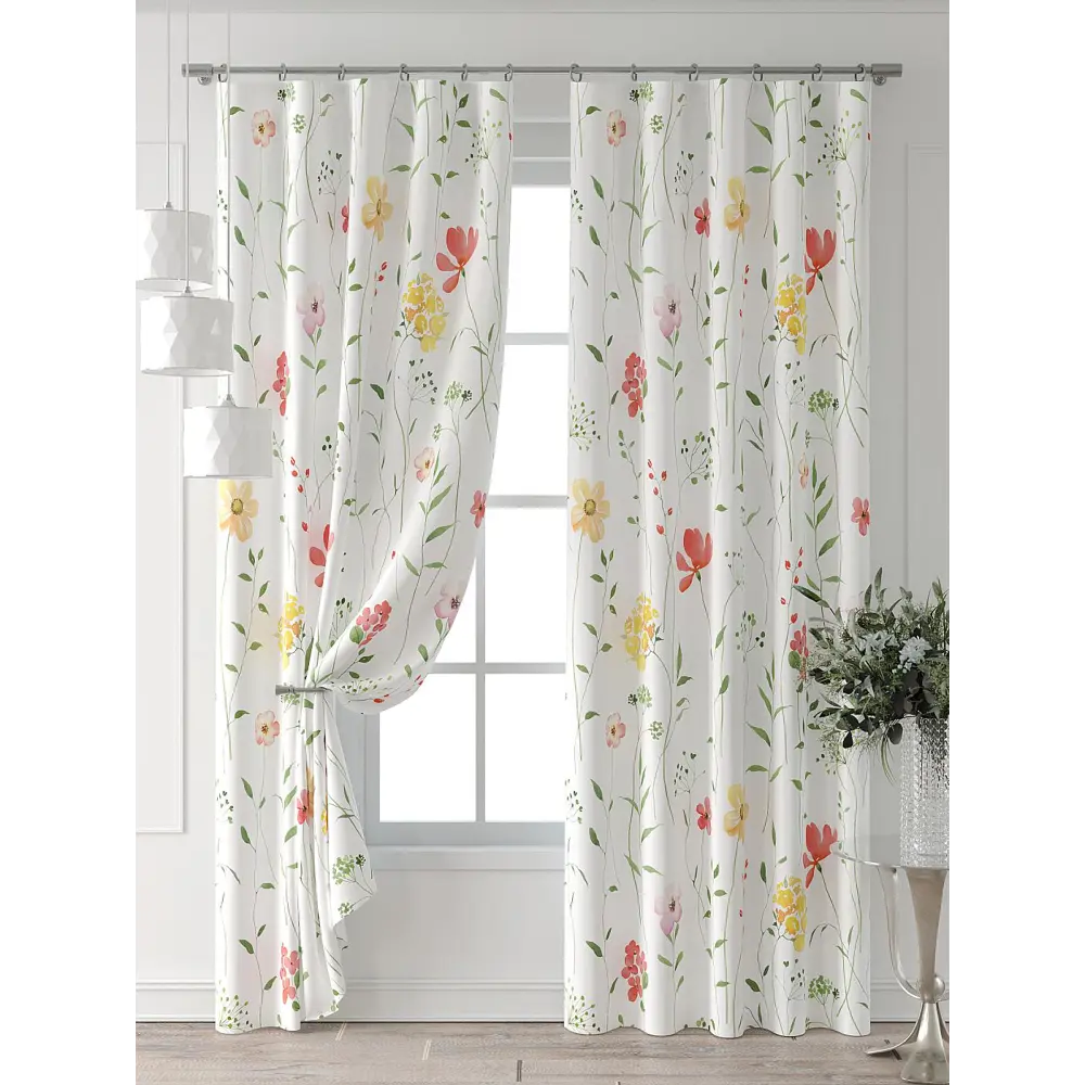 Фото 5 Комплект штор At home Базовая коллекция AT521542-260 на шторной ленте 260x150 см цвет белый