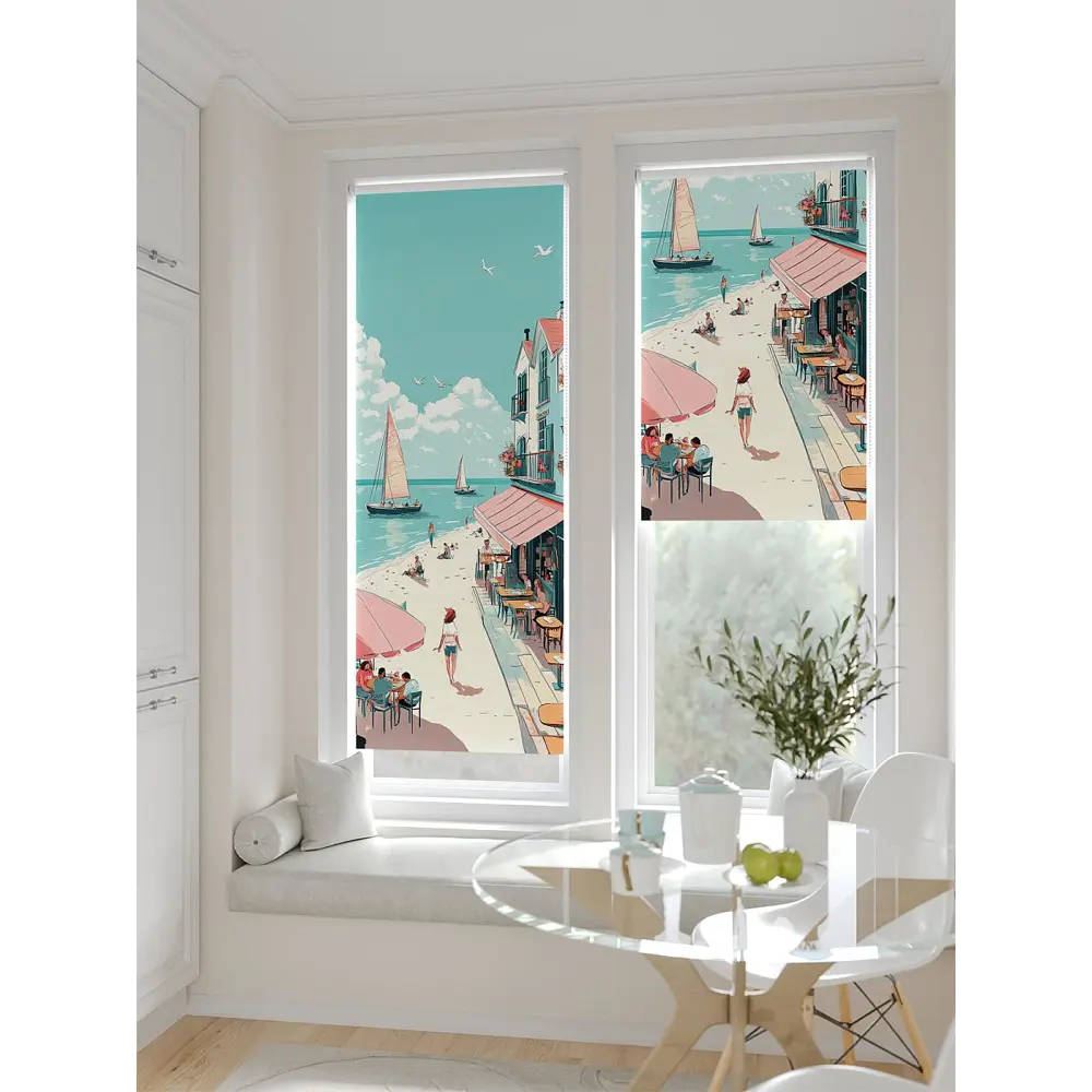 Фото 2 Рулонная штора блэкаут At Home Рилварт AT783525068 68x170 см, цвет бежевый Фото 2 Рулонная штора блэкаут At Home Рилварт AT783525068 68x170 см, цвет бежевый