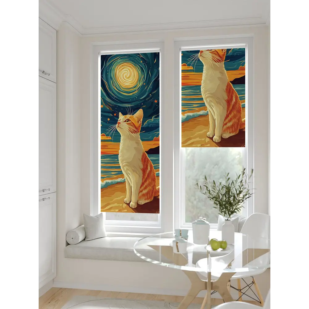 Фото 2 Рулонная штора блэкаут At Home Рилварт AT783523068 68x170 см, цвет бежевый Фото 2 Рулонная штора блэкаут At Home Рилварт AT783523068 68x170 см, цвет бежевый