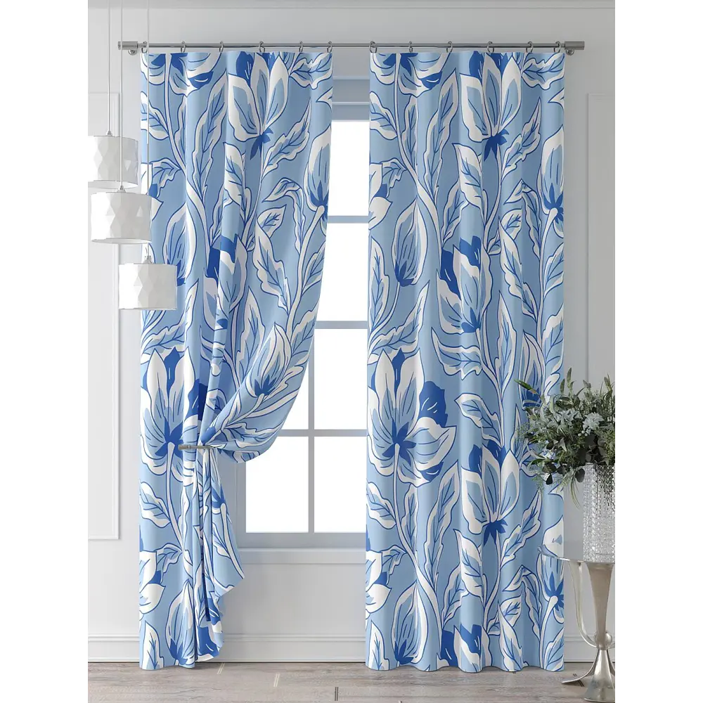 Фото 6 Комплект штор At home Базовая коллекция AT521943-270 на шторной ленте 270x150 см цвет белый