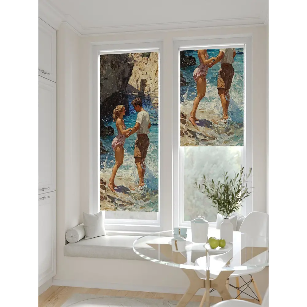 Фото 3 Рулонная штора блэкаут At Home AT783517068, 68x170 см, цвет бежевый, коричневый Фото 3 Рулонная штора блэкаут At Home AT783517068, 68x170 см, цвет бежевый, коричневый