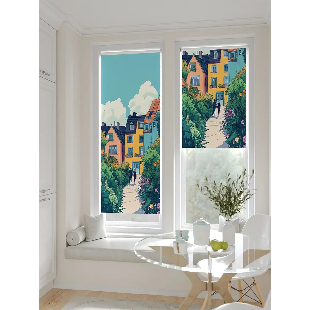 Фото 2 Рулонная штора блэкаут At Home Рилварт AT783505068 68x170 см, цвет зеленый Фото 2 Рулонная штора блэкаут At Home Рилварт AT783505068 68x170 см, цвет зеленый
