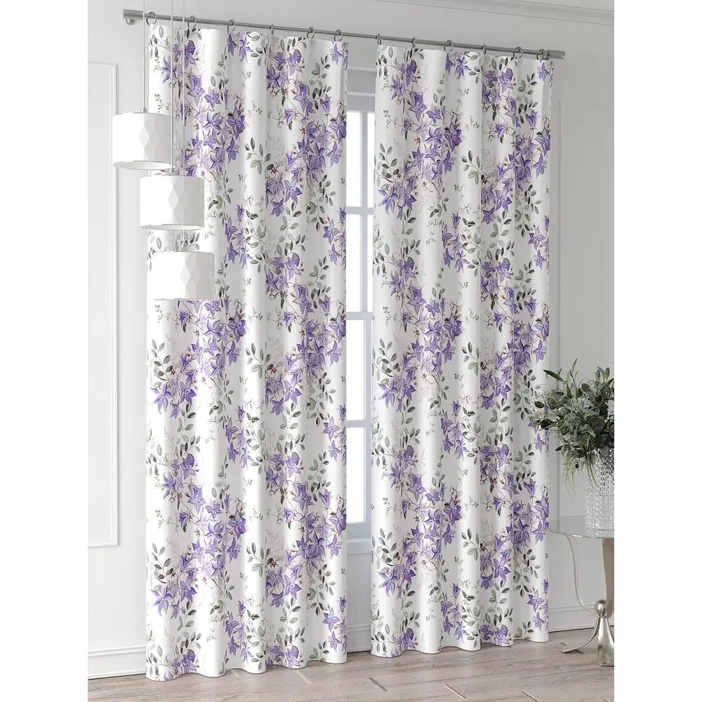 Фото 3 Комплект штор At home Базовая коллекция AT521974-270 на шторной ленте 270x150 см цвет белый