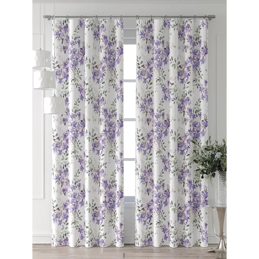 Фото Комплект штор At home Базовая коллекция AT521974-270 на шторной ленте 270x150 см цвет белый