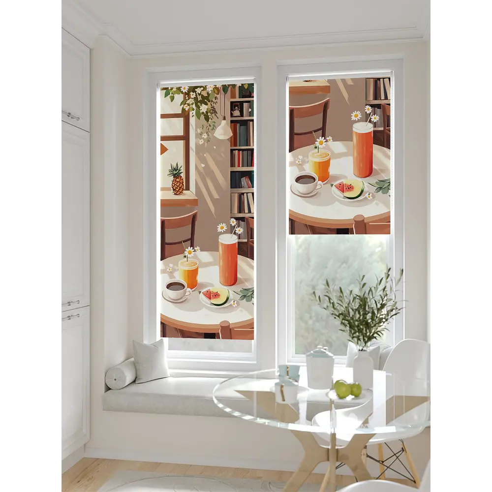 Фото 3 Рулонная штора блэкаут At Home Рилварт AT783480068 68x170 см, цвет бежевый Фото 3 Рулонная штора блэкаут At Home Рилварт AT783480068 68x170 см, цвет бежевый