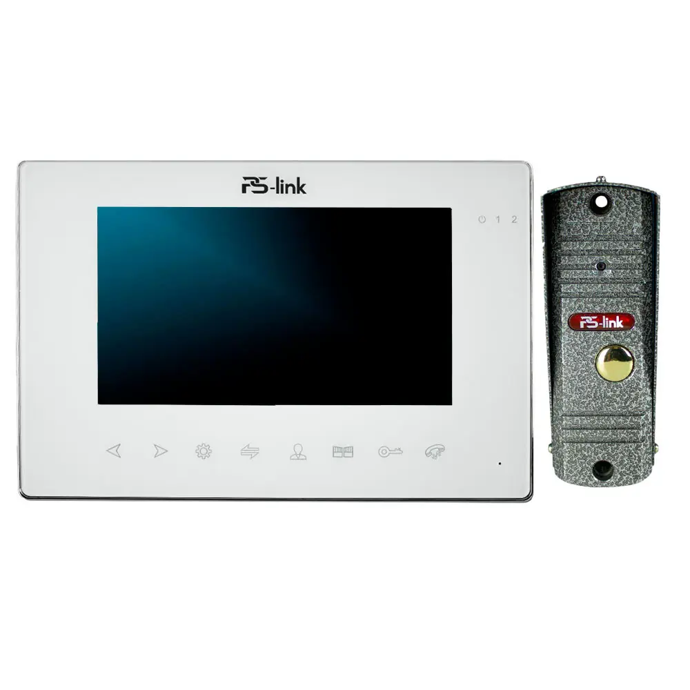 Фото Комплект WI-FI видеодомофона Ps-link KIT-714TDP-201CR-S 7" цвет белый Фото Комплект WI-FI видеодомофона Ps-link KIT-714TDP-201CR-S 7" цвет белый