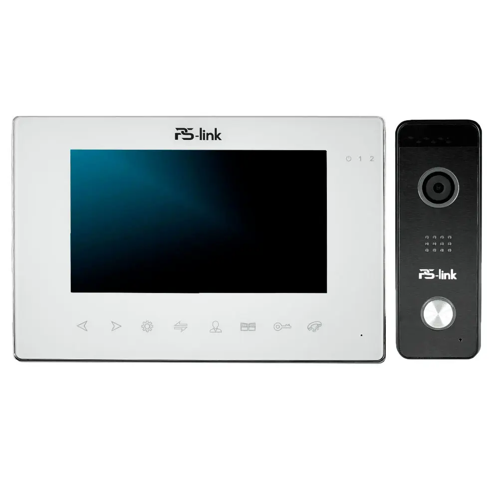 Фото Комплект WI-FI видеодомофона Ps-link KIT-714TDP-207CR-B 7" цвет белый Фото Комплект WI-FI видеодомофона Ps-link KIT-714TDP-207CR-B 7" цвет белый