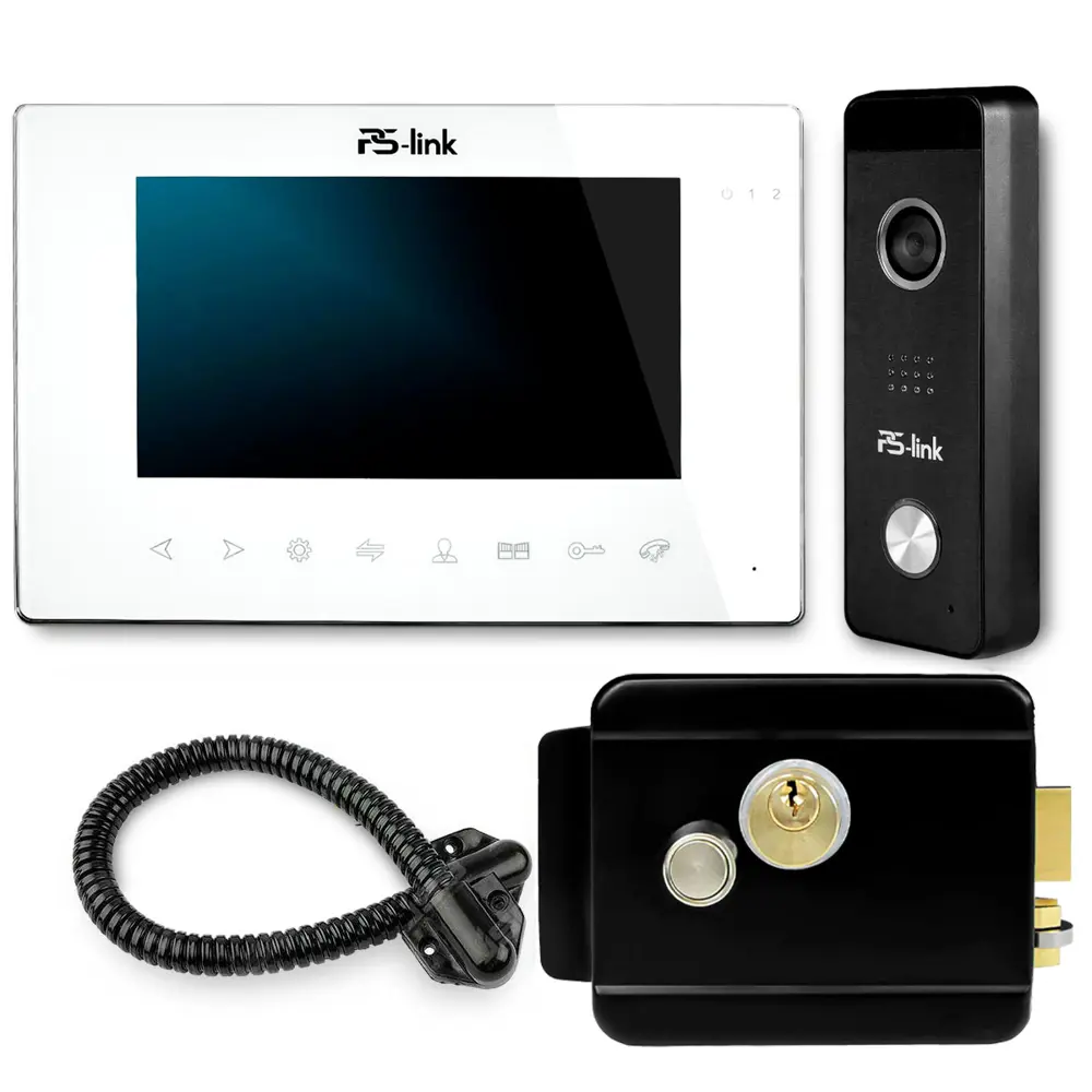 Фото Видеодомофон Ps-link KIT-714TDP-MB 7" цвет белый Фото Видеодомофон Ps-link KIT-714TDP-MB 7" цвет белый