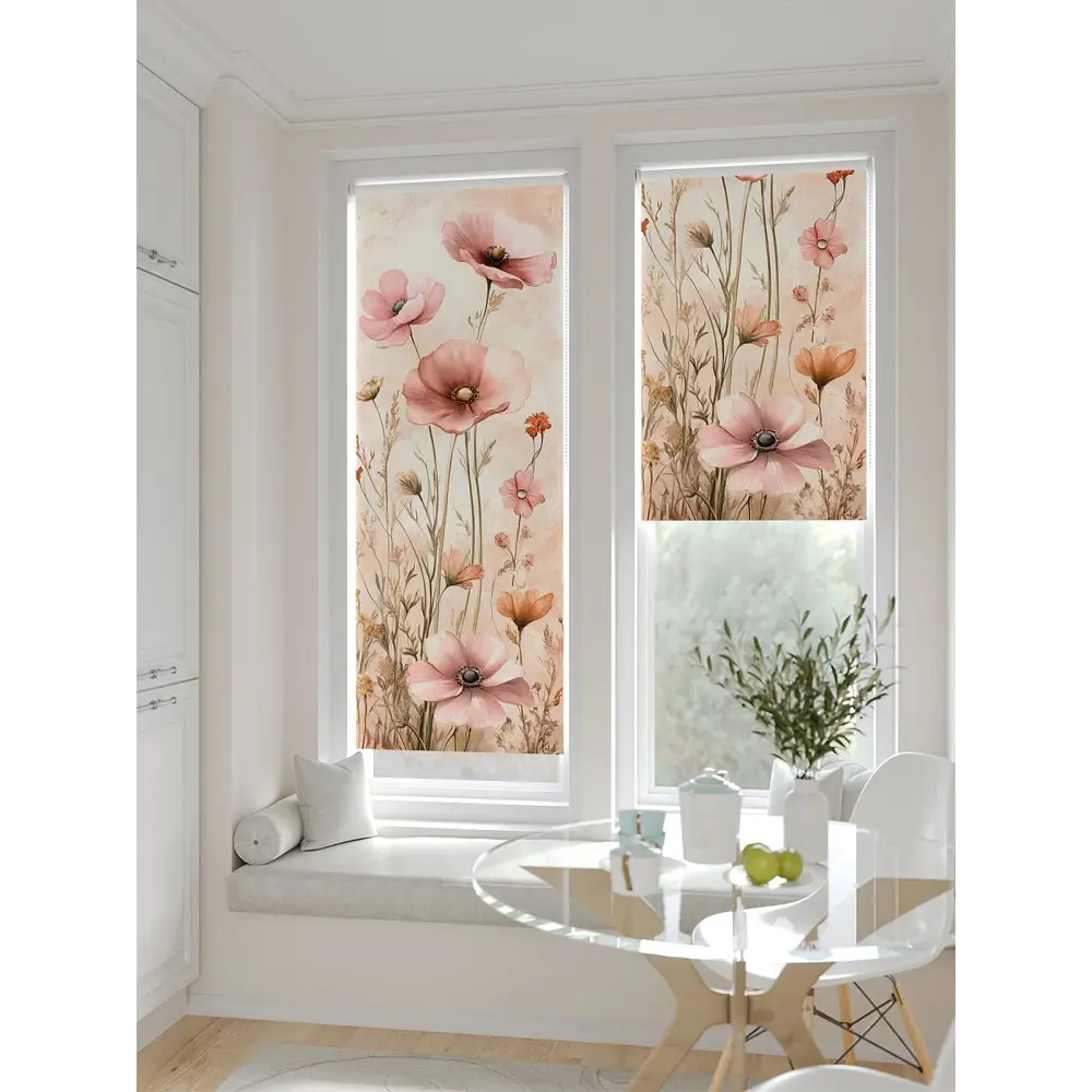 Фото 3 Рулонная штора блэкаут At Home Рилварт AT783543068 68x170 см, цвет бежевый