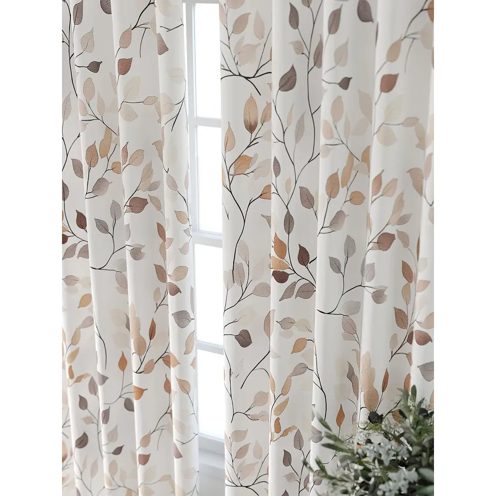 Фото 3 Комплект штор At home Базовая коллекция AT521555-270 на шторной ленте 270x150 см цвет бежевый Фото 3 Комплект штор At home Базовая коллекция AT521555-270 на шторной ленте 270x150 см цвет бежевый