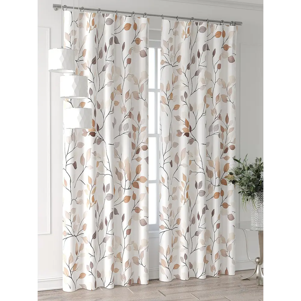 Фото 4 Комплект штор At home Базовая коллекция AT521555-270 на шторной ленте 270x150 см цвет бежевый Фото 4 Комплект штор At home Базовая коллекция AT521555-270 на шторной ленте 270x150 см цвет бежевый