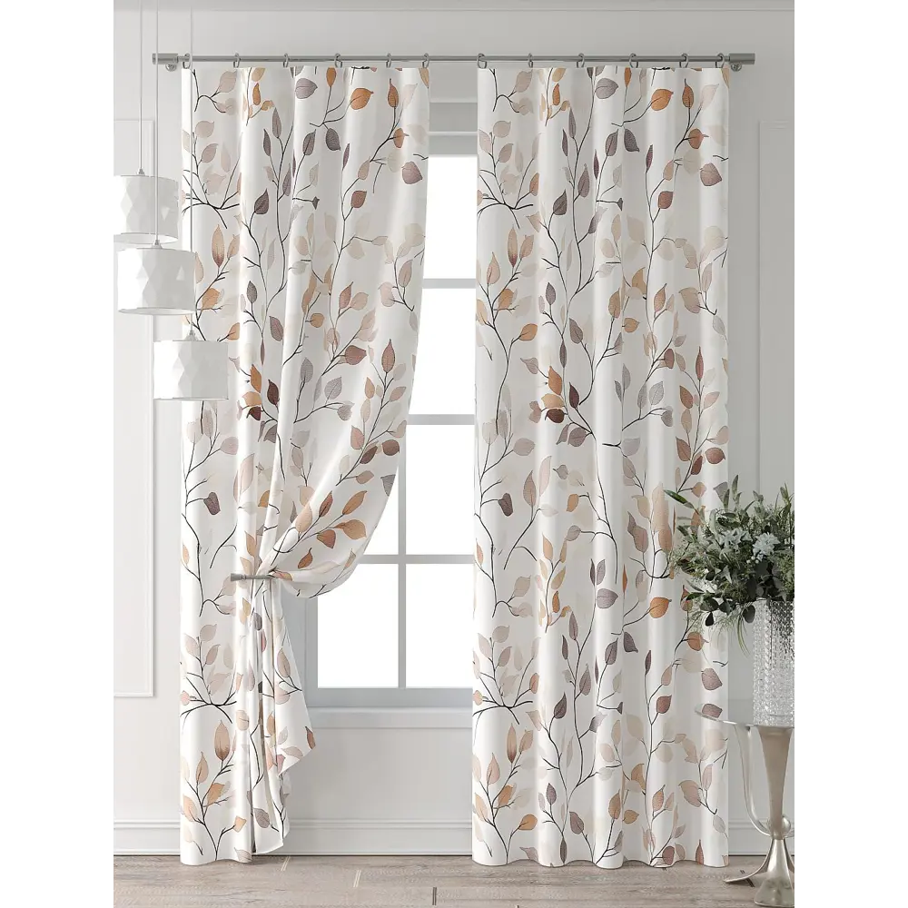 Фото 6 Комплект штор At home Базовая коллекция AT521555-270 на шторной ленте 270x150 см цвет бежевый Фото 6 Комплект штор At home Базовая коллекция AT521555-270 на шторной ленте 270x150 см цвет бежевый