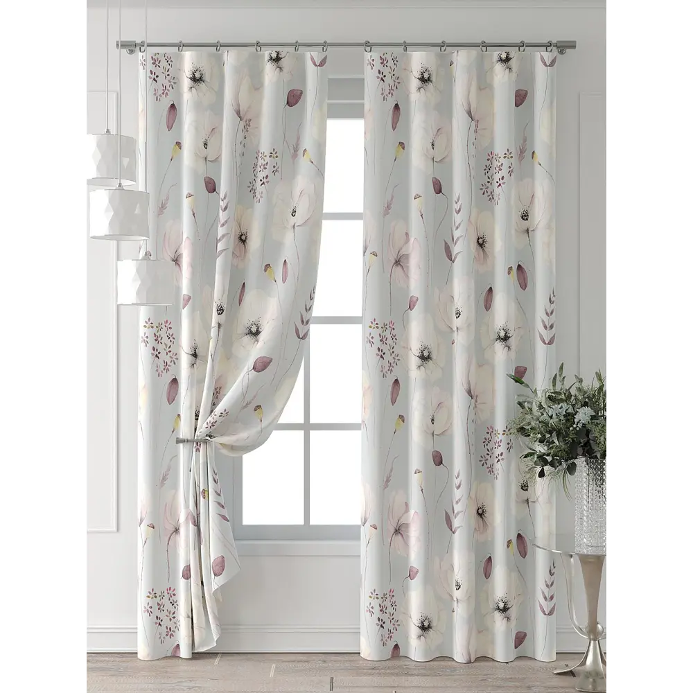 Фото 3 Комплект штор At home Базовая коллекция AT521557-270 на шторной ленте 270x150 см цвет бежевый