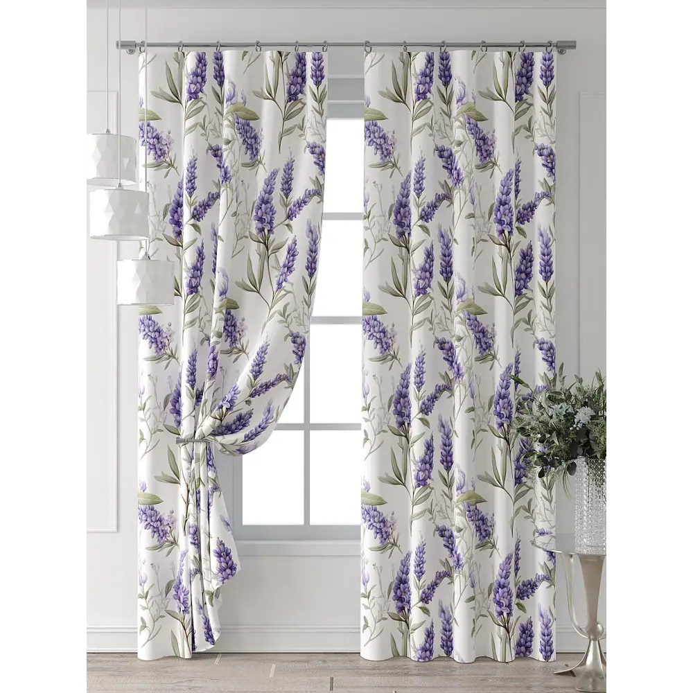 Фото 2 Комплект штор At home Базовая коллекция AT521620-270 на шторной ленте 270x150 см цвет белый Фото 2 Комплект штор At home Базовая коллекция AT521620-270 на шторной ленте 270x150 см цвет белый