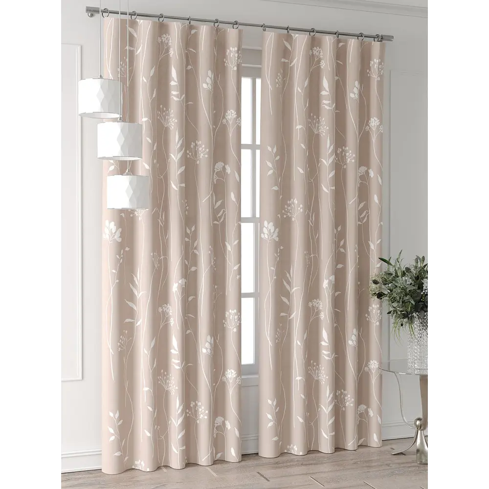 Фото 5 Комплект штор At home Базовая коллекция AT521948-280 на шторной ленте 280x150 см цвет коричневый