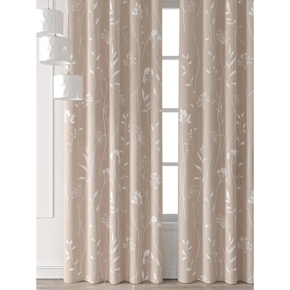 Фото 4 Комплект штор At home Базовая коллекция AT521948-280 на шторной ленте 280x150 см цвет коричневый