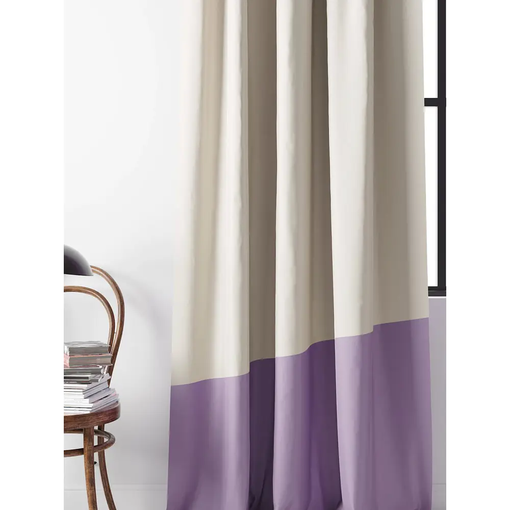 Фото 3 Комплект штор на ленте At Home Оланд 150x270 см блэкаут цвет фиолетовый AA213048 Фото 3 Комплект штор на ленте At Home Оланд 150x270 см блэкаут цвет фиолетовый AA213048