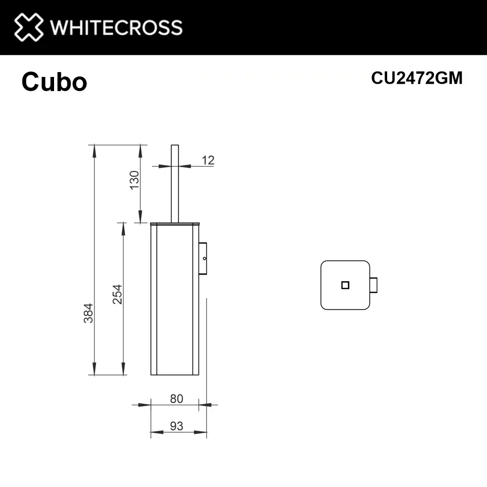 Фото 2 Ёршик для унитаза Whitecross CU2472GM цвет оружейная сталь Фото 2 Ёршик для унитаза Whitecross CU2472GM цвет оружейная сталь
