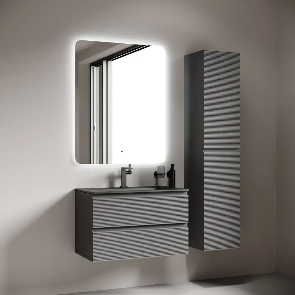 Фото 4 Зеркало для ванной Sancos Ray RA800 с подсветкой 80x100см Фото 4 Зеркало для ванной Sancos Ray RA800 с подсветкой 80x100см