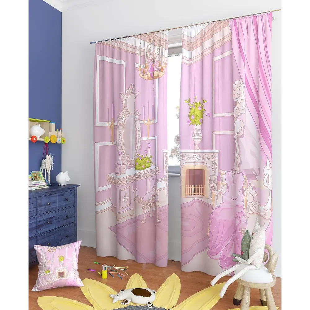 Фото 2 Комплект штор на ленте блэкаут At Home Кетлея 150x260 см цвет розовый AA900432 Фото 2 Комплект штор на ленте блэкаут At Home Кетлея 150x260 см цвет розовый AA900432
