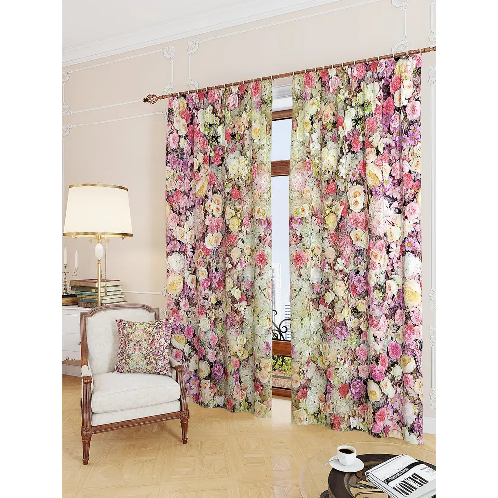 Фото Комплект штор на ленте блэкаут At Home Магония 150x260 см цвет разноцветный AA900490 Фото Комплект штор на ленте блэкаут At Home Магония 150x260 см цвет разноцветный AA900490